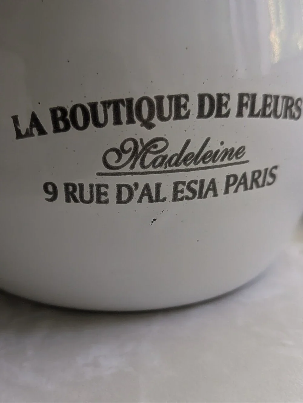 La Boutique De Fleurs Madeleine Enameled Metal Storage Canister